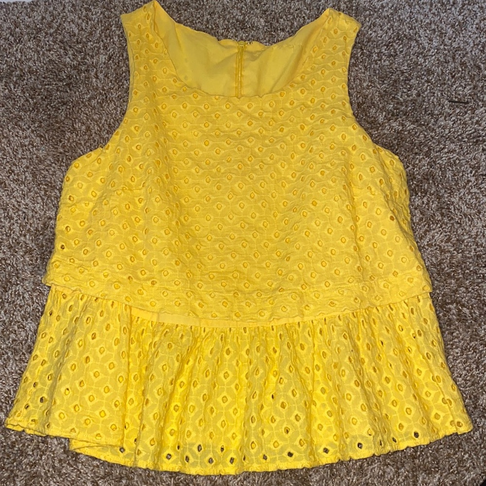 Yellow Ruffle Top